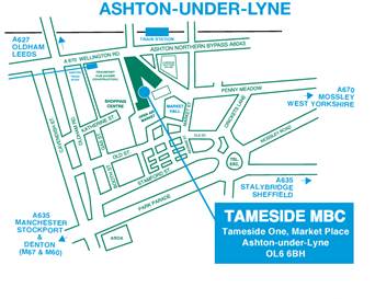 Image of where the Council Offices, Ashton-under-Lyne are located