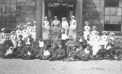 Mottram Old Hall as a Red Cross Hospital WW1 Courtesy of Tameside Local Studies & Archives
