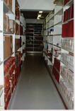 Image of the strongroom holding the Manchester Regiment Archive