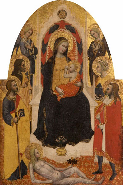 the Virgin and  Child with Angels and Saints - Master of the Straus Madonna