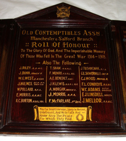 Old Contemptibles Association Roll of Honour, Museum of the Manchester Regiment
