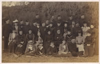 The officers, wives and children of the 5th Volunteer Battalion at annual camp, Blackpool, 1899 (MRP1/E/11). 