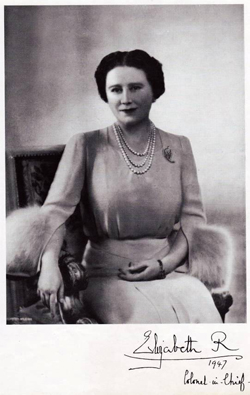 Queen Elizabeth, Colonel in Chief 1947