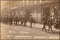 Men of the 3/7th Battalion the Manchester Regiment taken on July 5 1915 (P/4/E/4)