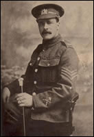 Sergeant Beeston of the 5th Battalion the Manchester Regiment, taken in Wigan December 1914. (MRP/3F/26)