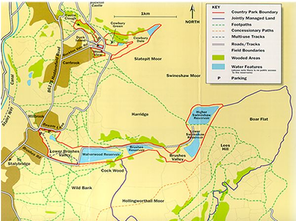 Map of Stalybridge Country Park