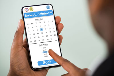 Booking an appointment with customer services