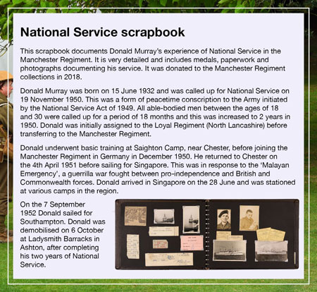 National Service scrapbook