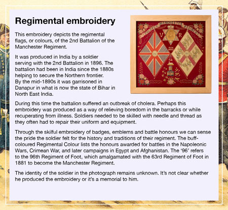 Regimental embroidery