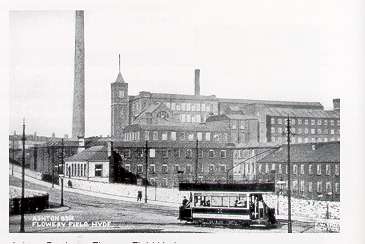 a photograph of the Ashton Brothers building, Flowery Field, Hyde