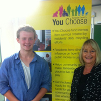 Cllr Brenda Warrington with George Newton