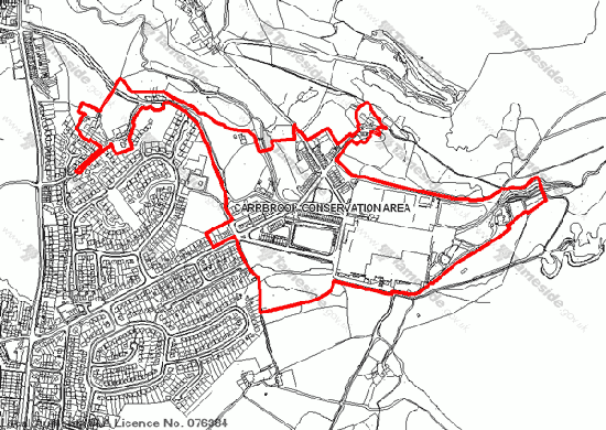 Map of Carrbrook Conservation Area