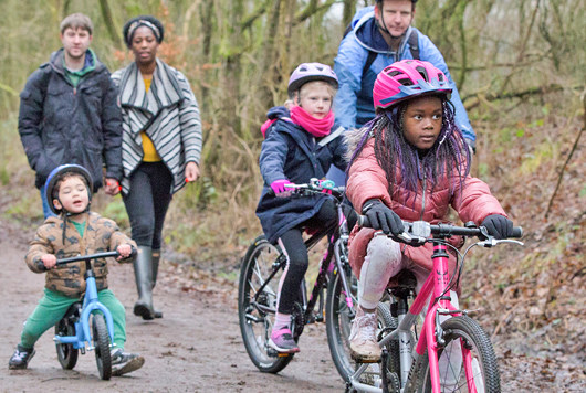 Family Cycling and Walking