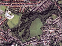 Aerial View of Gower Hey Woods