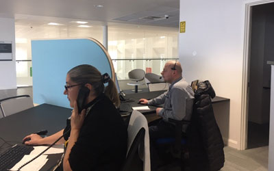Contact Centre by phone or web chat