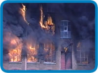 Picture of a Building on Fire
