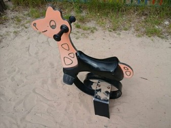 Spinning disk situated on playbark