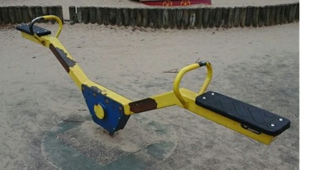 Seesaw located on wetpour