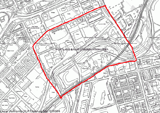 Map of Portland Basin Conservation Area