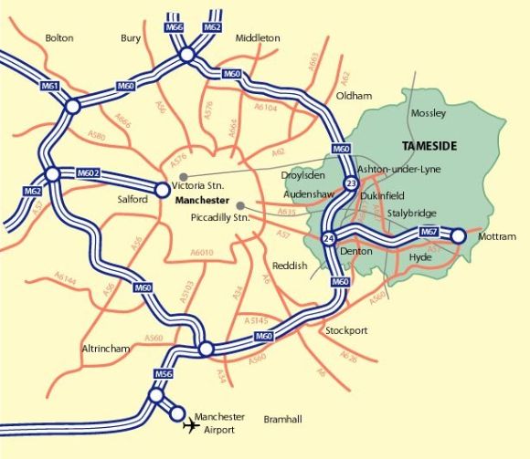 M60 Ring Road Map - Tameside Metropolitan Borough Council