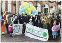 A photograph of a Safe Child Project rally