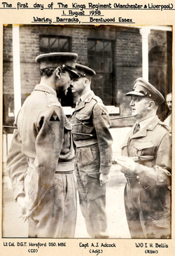 First day of the Kings Regiment (1 August 1958)