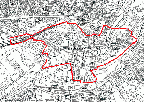 Map of Stalybridge Town Center Conservation Area
