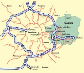 Map of Tameside