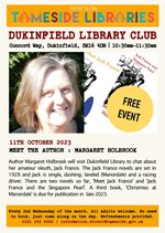 Dukinfield Library Club - Local Author Margaret Holbrook