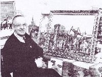 G Mainwaring With His Painting Of Fairbottom Bobs