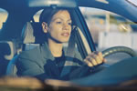 Image of a woman in a car