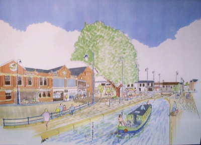 an artists impression of Stalybridge Town Centre