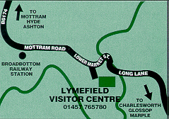 Map of Lymefield Visitor Centre