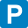 Logo for parking available