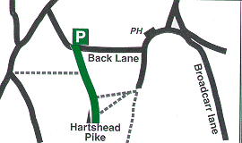 Map to Hartshead Pike