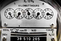 Image of a standard electricity meter