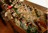 Photograph of bottles of alcohol