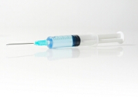 photograph of a syringe needle
