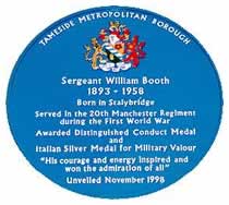 Blue Plaque for Sergeant William Booth