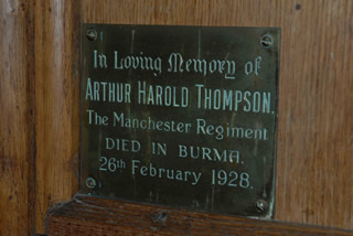 Photograph of Arthur Harold Thompson plaque