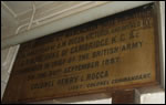 Plaque marking the opening of the Ardwick drill hall in 1887