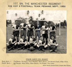 1st Battalion, HQ Company 2 Football team, Penang, Sept 1952 (MRP8/B)