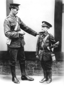 14 year old Ben Adams on right.  Ben became one of the oldest survivors of the Gallipoli Campaign and died in 1995.