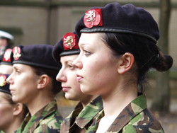 Manchester and Salford Universities Officer Training Corps Cadets on remembrance day