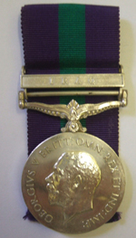 General Service Medal with ‘IRAQ’ clasp of Private John Heathcote