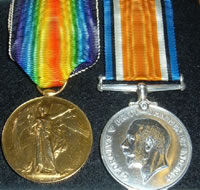 Thomas's medals Left to Right- Allied Victory Medal, British War Medal