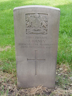 Photograph of John Haney's gravestone