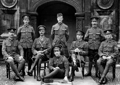 James Leach with group of soldiers