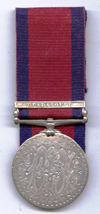 Reverse of Daniels James medal