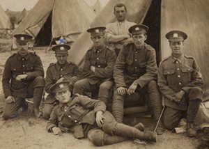 Group of soldiers including Harry Oldfield